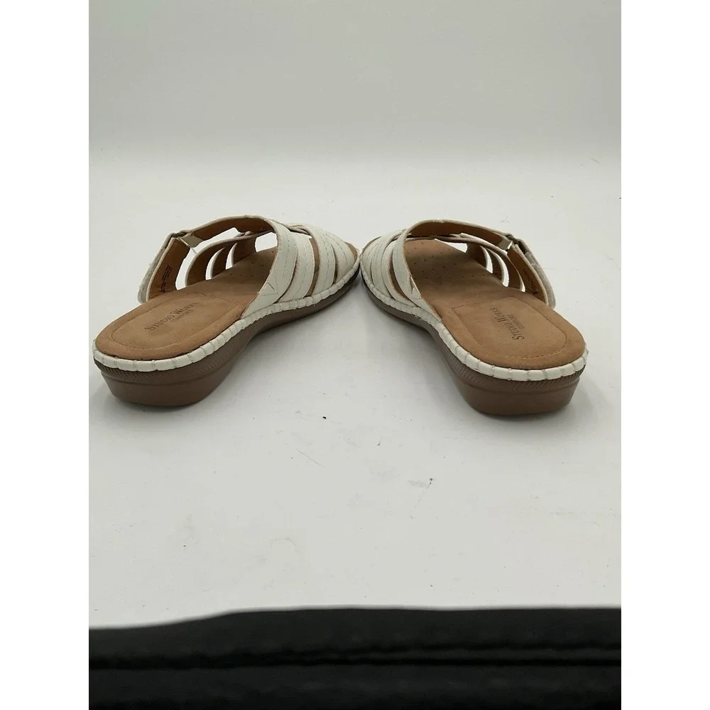 STUDIO WORKS White Sandals Size 8.5 New Without Box